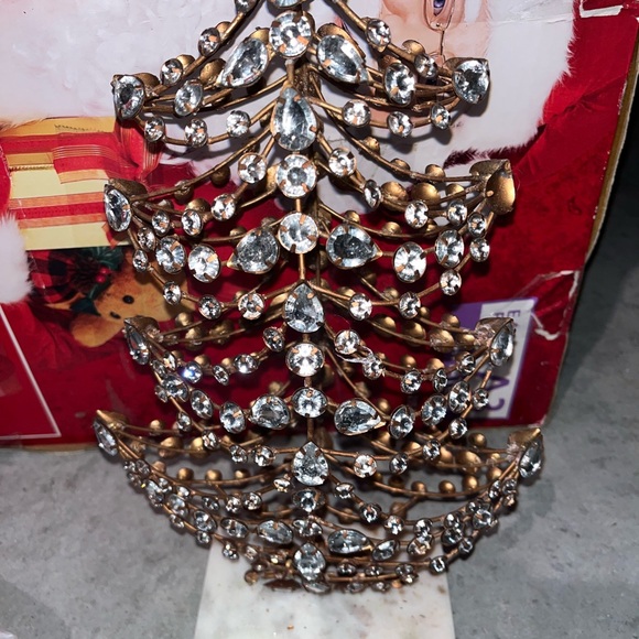 Crystal Embellished Gold Christmas Tree Decor - Picture 2 of 5
